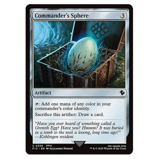 Commander's Sphere 0339 card from the Magic The Gathering set Universes Beyond - Final Fantasy - Commander