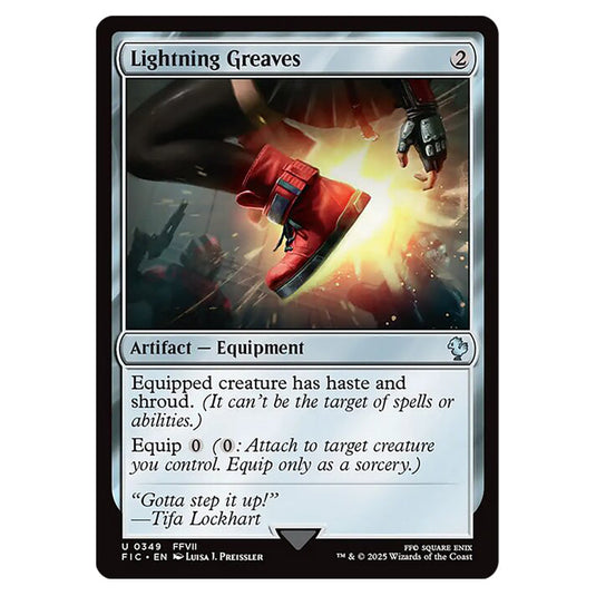 Lightning Greaves 0349 card from the Magic The Gathering set Universes Beyond - Final Fantasy - Commander