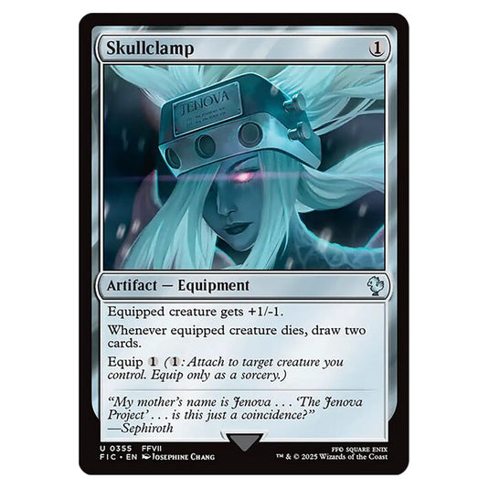 Skullclamp 0355 card from the Magic The Gathering set Universes Beyond - Final Fantasy - Commander