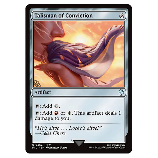 Talisman of Conviction 0363 card from the Magic The Gathering set Universes Beyond - Final Fantasy - Commander