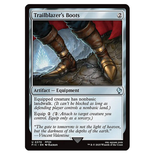 Trailblazer's Boots 0370 card from the Magic The Gathering set Universes Beyond - Final Fantasy - Commander