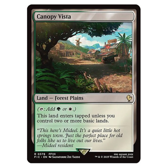 Canopy Vista 0378 card from the Magic The Gathering set Universes Beyond - Final Fantasy - Commander