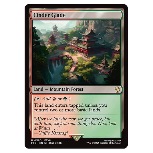 Cinder Glade 0380 card from the Magic The Gathering set Universes Beyond - Final Fantasy - Commander