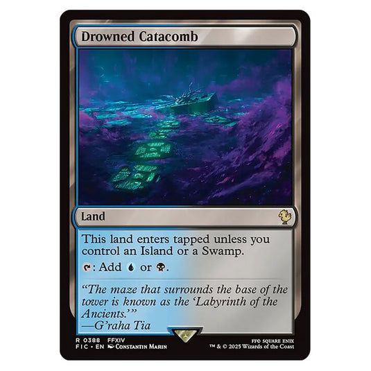 Drowned Catacomb 0388 card from the Magic The Gathering set Universes Beyond - Final Fantasy - Commander