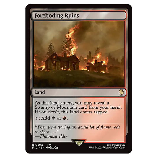 Foreboding Ruins 0394 card from the Magic The Gathering set Universes Beyond - Final Fantasy - Commander