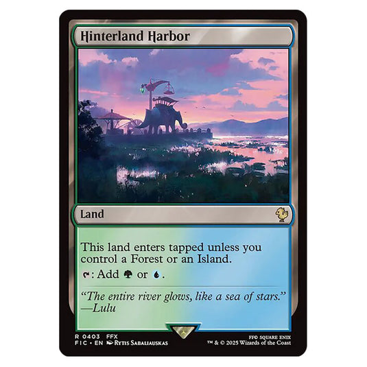 Hinterland Harbor 0403 card from the Magic The Gathering set Universes Beyond - Final Fantasy - Commander