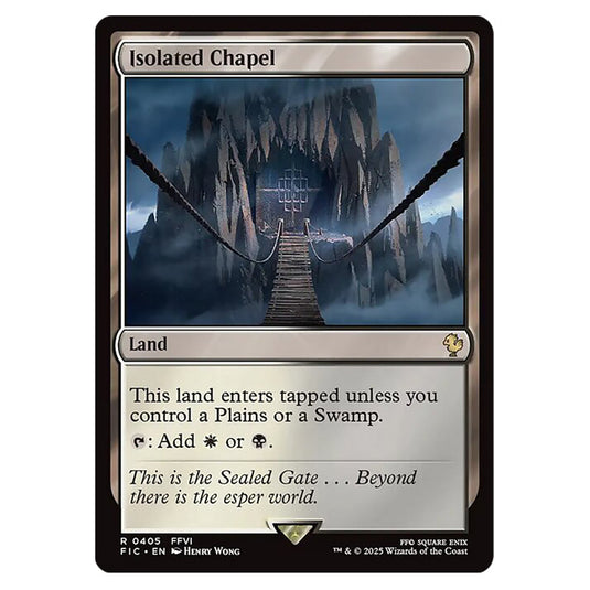 Isolated Chapel 0405 card from the Magic The Gathering set Universes Beyond - Final Fantasy - Commander