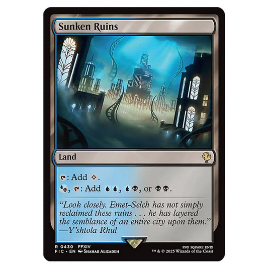 Sunken Ruins 0430 card from the Magic The Gathering set Universes Beyond - Final Fantasy - Commander