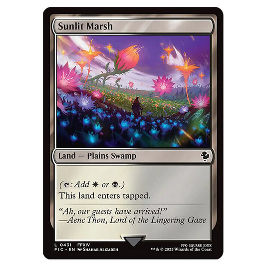 Sunlit Marsh 0431 card from the Magic The Gathering set Universes Beyond - Final Fantasy - Commander