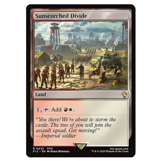 Sunscorched Divide 0433 card from the Magic The Gathering set Universes Beyond - Final Fantasy - Commander