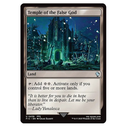 Temple of the False God 0438 card from the Magic The Gathering set Universes Beyond - Final Fantasy - Commander
