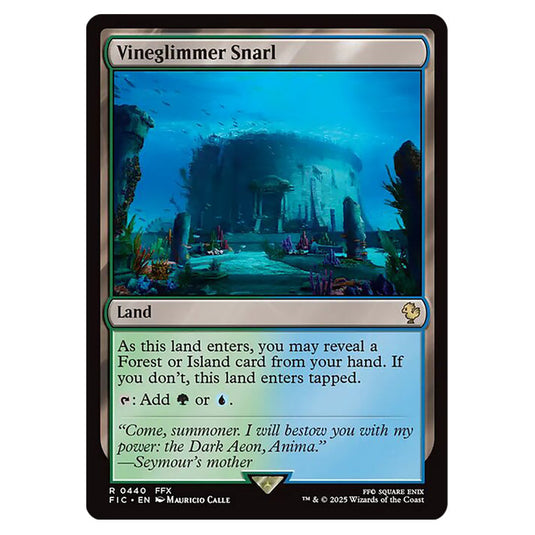 Vineglimmer Snarl 0440 card from the Magic The Gathering set Universes Beyond - Final Fantasy - Commander