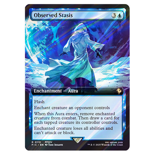 Observed Stasis 0113 card from the Magic The Gathering set Universes Beyond - Final Fantasy - Commander