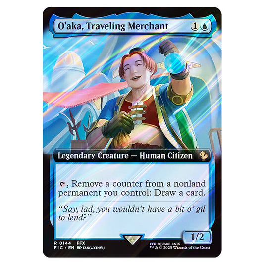 O'aka, Traveling Merchant 0144 card from the Magic The Gathering set Universes Beyond - Final Fantasy - Commander