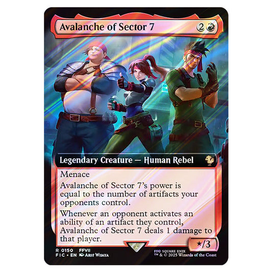 Avalanche of Sector 7 0150 card from the Magic The Gathering set Universes Beyond - Final Fantasy - Commander
