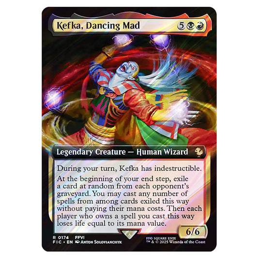 Kefka, Dancing Mad 0174 card from the Magic The Gathering set Universes Beyond - Final Fantasy - Commander