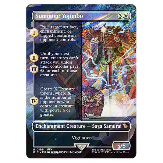 Summon: Yojimbo 0196 card from the Magic The Gathering set Universes Beyond - Final Fantasy - Commander