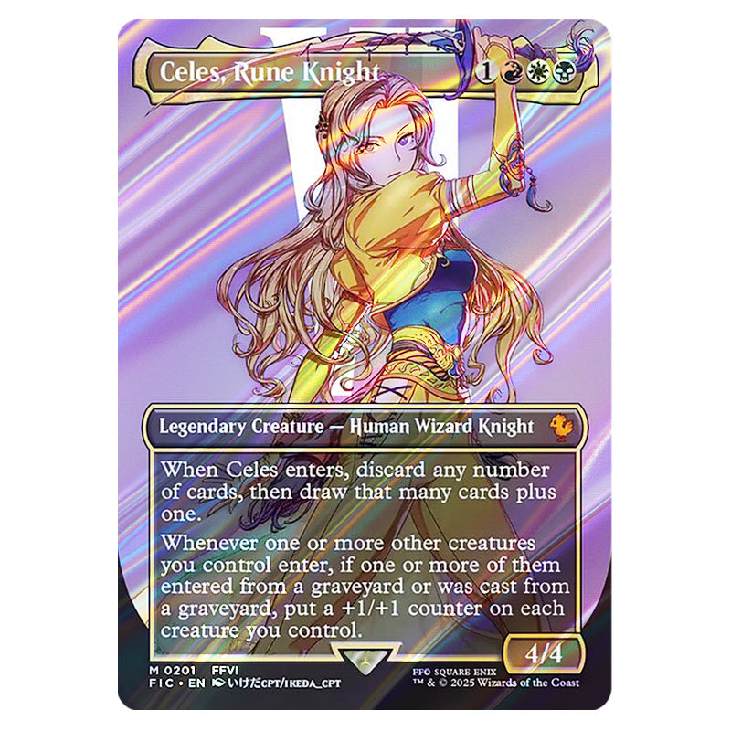 Celes, Rune Knight (FIC-201) - mythic (Borderless) - Foil main image 0