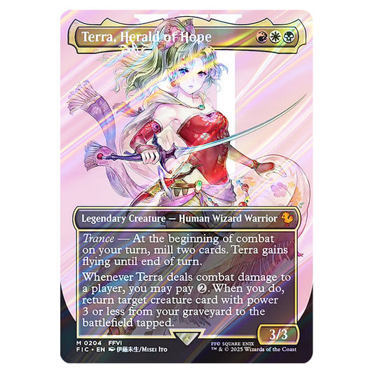 Terra, Herald of Hope 0204 card from the Magic The Gathering set Universes Beyond - Final Fantasy - Commander