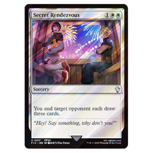 Secret Rendezvous 0217 card from the Magic The Gathering set Universes Beyond - Final Fantasy - Commander