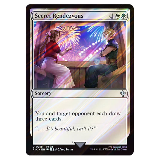 Secret Rendezvous 0218 card from the Magic The Gathering set Universes Beyond - Final Fantasy - Commander