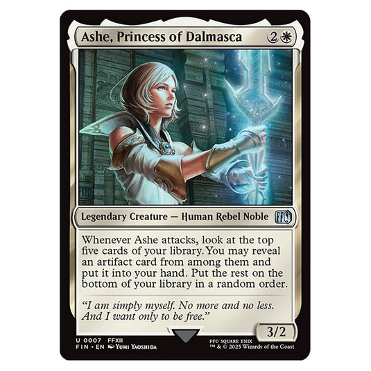 Ashe, Princess of Dalmasca 0007 card from the Magic The Gathering set Universes Beyond - Final Fantasy