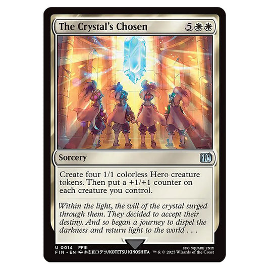 The Crystal's Chosen 0014 card from the Magic The Gathering set Universes Beyond - Final Fantasy