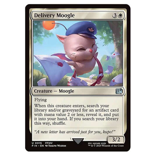Delivery Moogle 0015 card from the Magic The Gathering set Universes Beyond - Final Fantasy