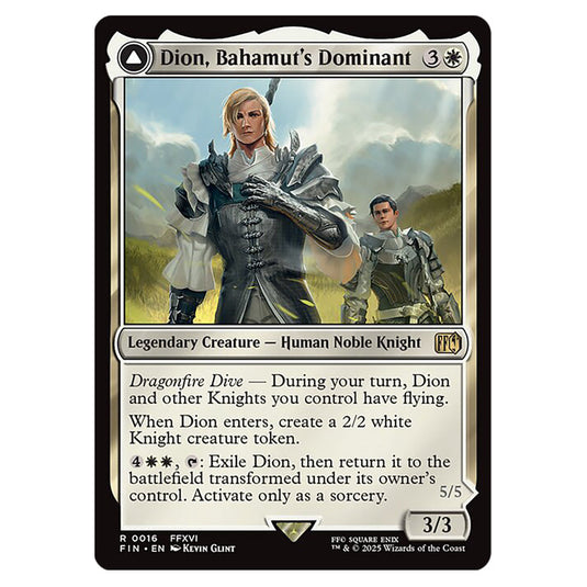 Dion, Bahamut's Dominant // Bahamut, Warden of Light 0016 card from the Magic The Gathering set Universes Beyond - Final Fantasy