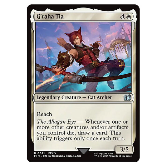 G'raha Tia 0021 card from the Magic The Gathering set Universes Beyond - Final Fantasy