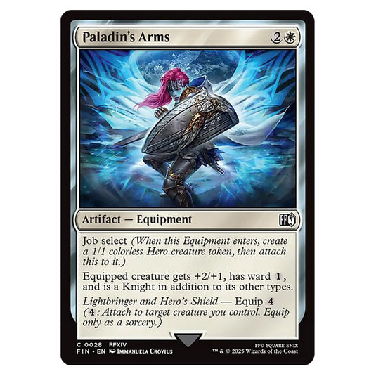Paladin's Arms 0028 card from the Magic The Gathering set Universes Beyond - Final Fantasy