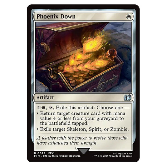 Phoenix Down 0029 card from the Magic The Gathering set Universes Beyond - Final Fantasy