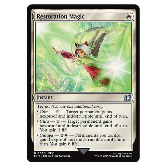 Restoration Magic 0030 card from the Magic The Gathering set Universes Beyond - Final Fantasy