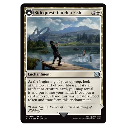Sidequest: Catch a Fish // Cooking Campsite 0031 card from the Magic The Gathering set Universes Beyond - Final Fantasy