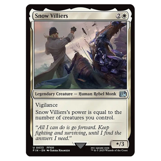 Snow Villiers 0033 card from the Magic The Gathering set Universes Beyond - Final Fantasy