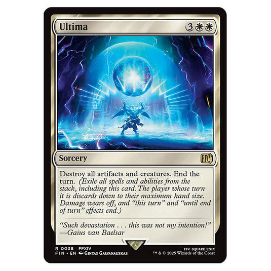Ultima 0038 card from the Magic The Gathering set Universes Beyond - Final Fantasy