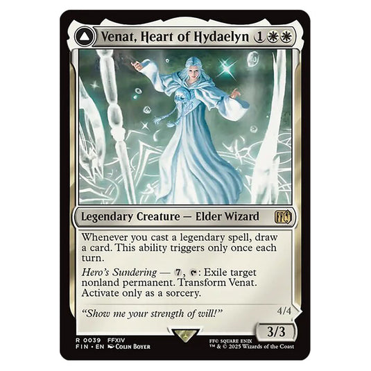 Venat, Heart of Hydaelyn // Hydaelyn, the Mothercrystal 0039 card from the Magic The Gathering set Universes Beyond - Final Fantasy
