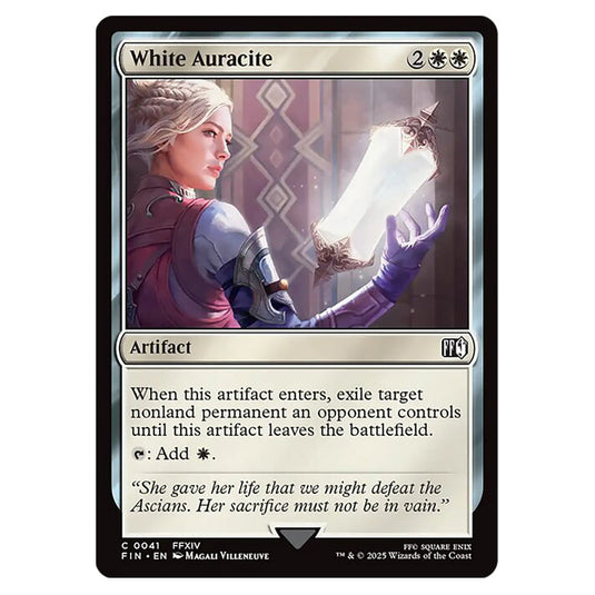 White Auracite 0041 card from the Magic The Gathering set Universes Beyond - Final Fantasy
