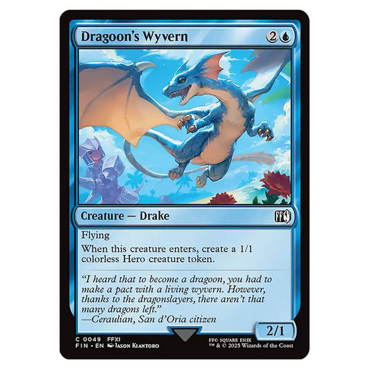 Dragoon's Wyvern 0049 card from the Magic The Gathering set Universes Beyond - Final Fantasy