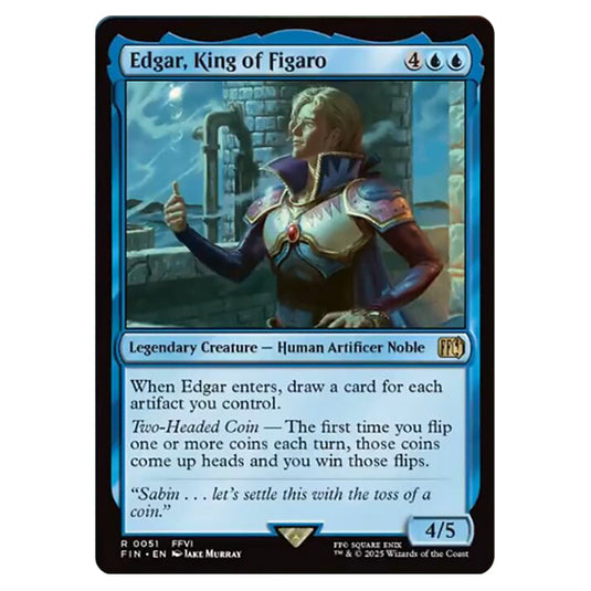 Edgar, King of Figaro 0051 card from the Magic The Gathering set Universes Beyond - Final Fantasy