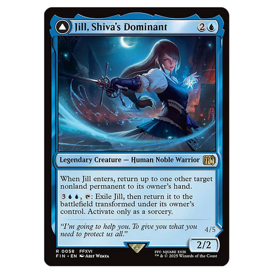 Jill, Shiva's Dominant // Shiva, Warden of Ice 0058 card from the Magic The Gathering set Universes Beyond - Final Fantasy