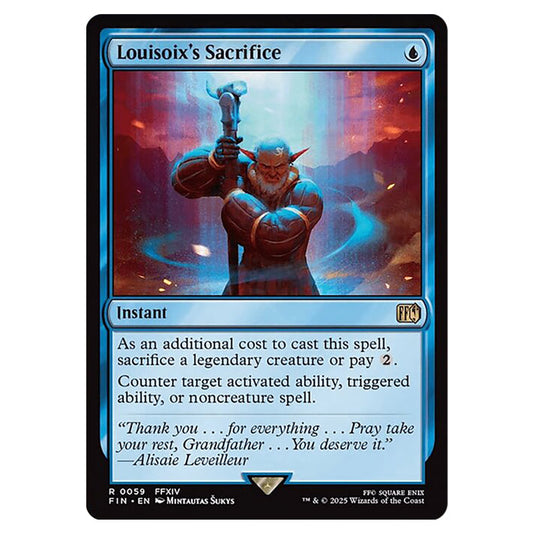 Louisoix's Sacrifice 0059 card from the Magic The Gathering set Universes Beyond - Final Fantasy
