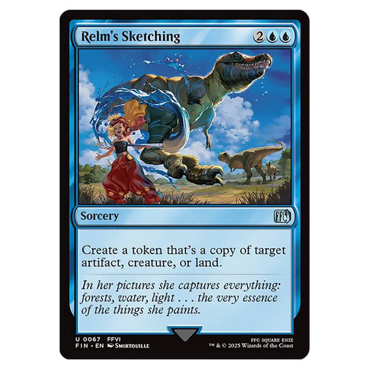 Relm's Sketching 0067 card from the Magic The Gathering set Universes Beyond - Final Fantasy