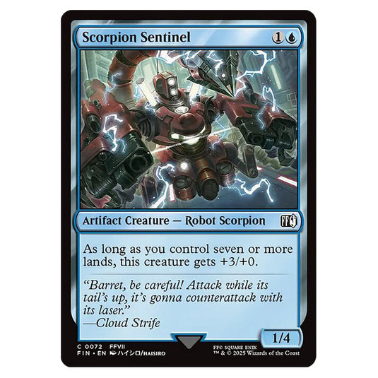 Scorpion Sentinel 0072 card from the Magic The Gathering set Universes Beyond - Final Fantasy