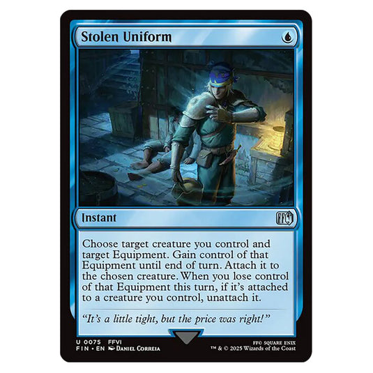 Stolen Uniform 0075 card from the Magic The Gathering set Universes Beyond - Final Fantasy