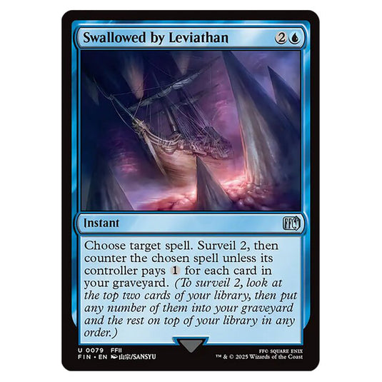Swallowed by Leviathan 0079 card from the Magic The Gathering set Universes Beyond - Final Fantasy