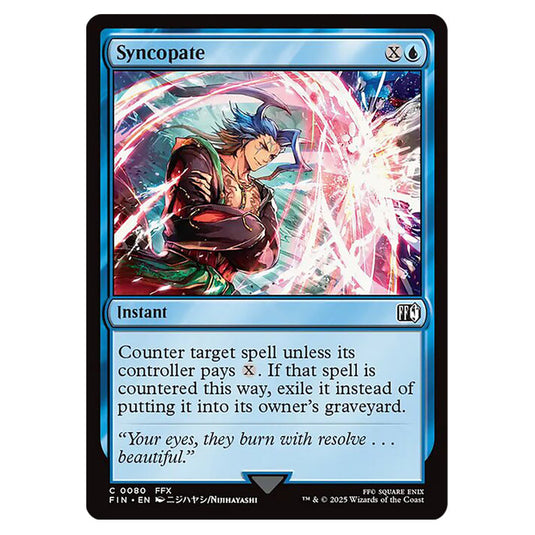 Syncopate 0080 card from the Magic The Gathering set Universes Beyond - Final Fantasy