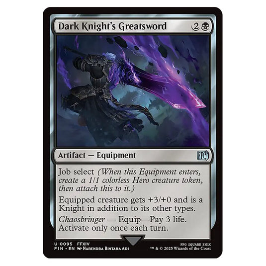 Dark Knight's Greatsword 0095 card from the Magic The Gathering set Universes Beyond - Final Fantasy