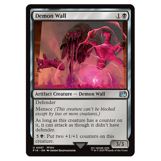 Demon Wall 0097 card from the Magic The Gathering set Universes Beyond - Final Fantasy