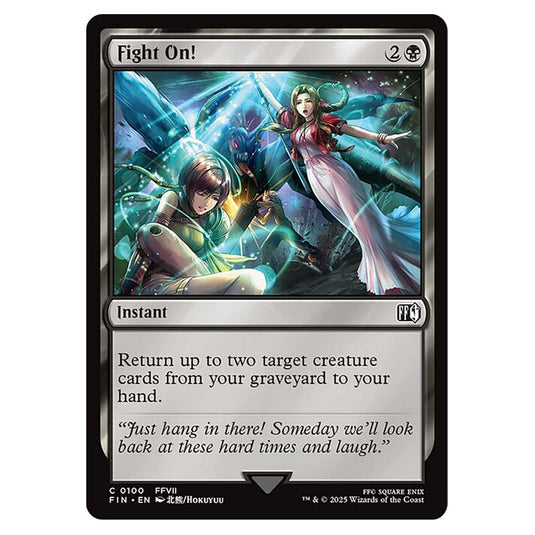 Fight On! 0100 card from the Magic The Gathering set Universes Beyond - Final Fantasy
